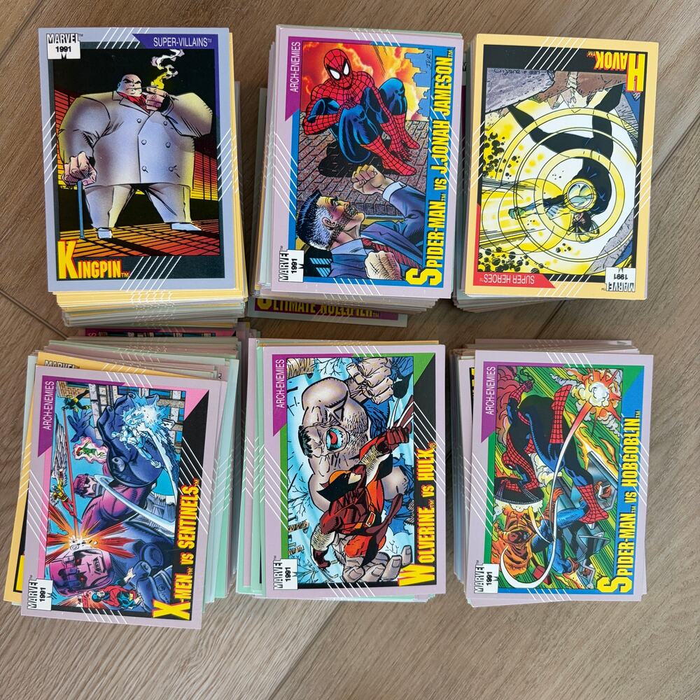 1991 Marvel Series 2 Trading Cards Incomplete Base Set 600+ Cards Many Dupes